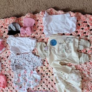 17pcs sizes preemie girl clothes